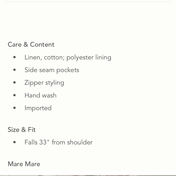 Anthropologie MARE MARE SQUARE-NECK LINEN A-LINE MINI DRESS NWT - Picture 3 of 3